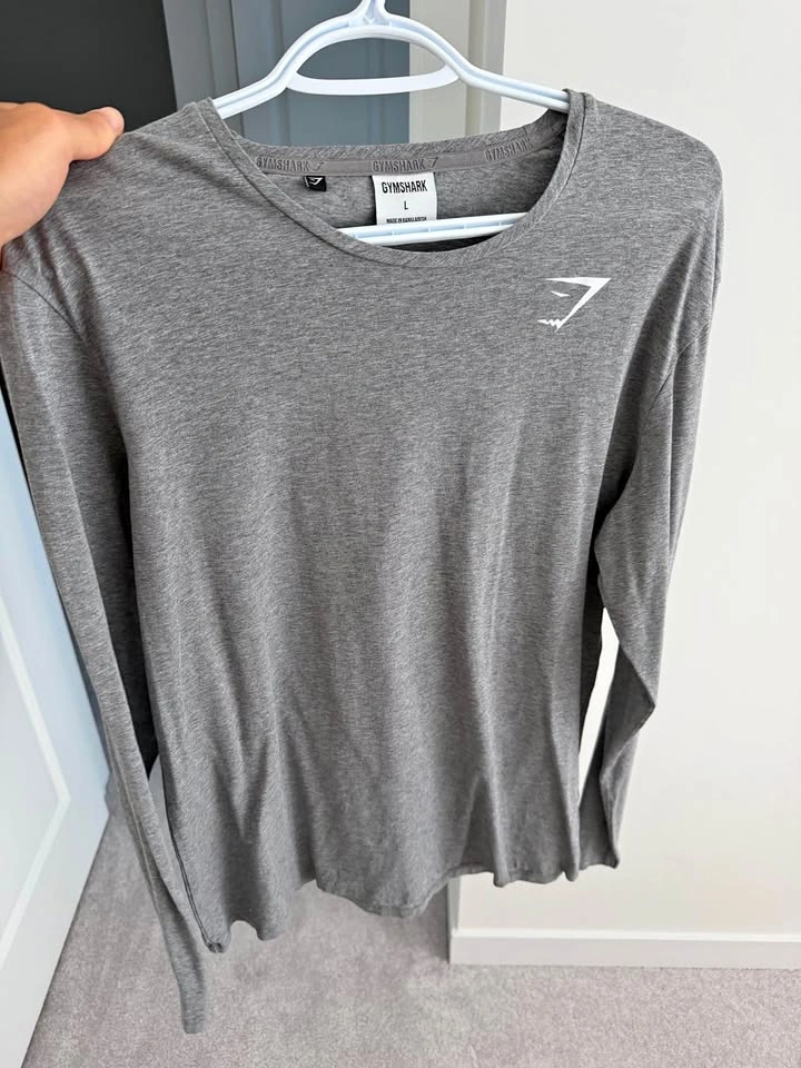 Mens Gymshark Long Sleeve Grey