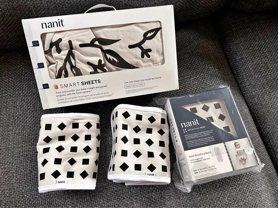 Nanit Breathing bands and growing sheets