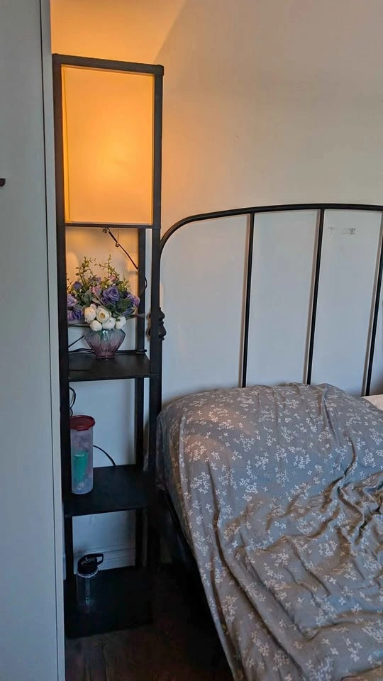 Bedside lamp with 3 shelves