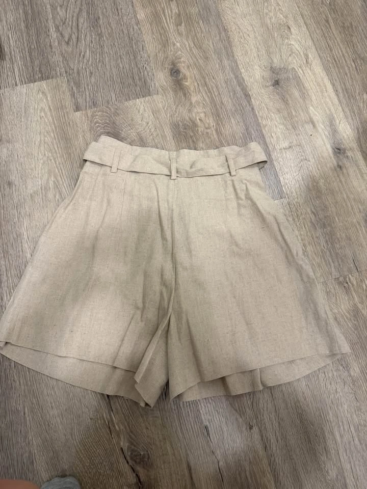 Zara Linen Blend Belted Shorts - photo 2