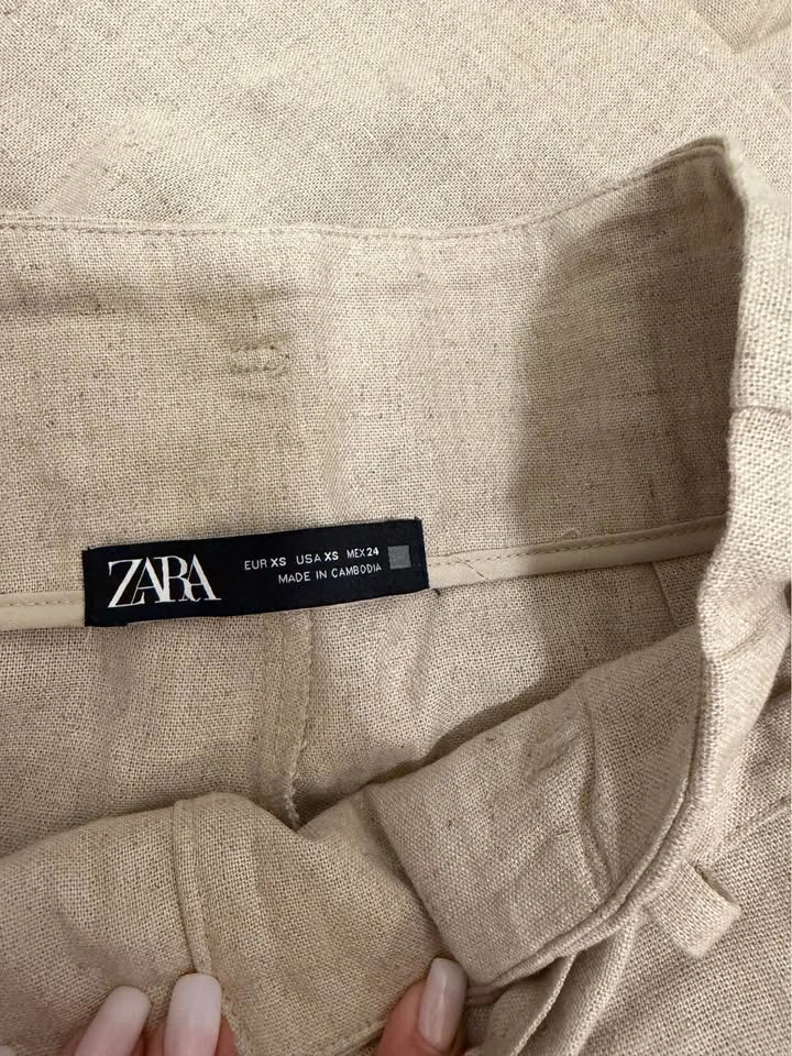 Zara Linen Blend Belted Shorts - photo 3