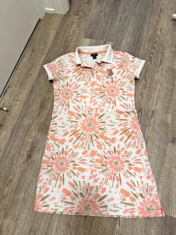 U.S. Polo Assn. Tie-Dye Polo Dress