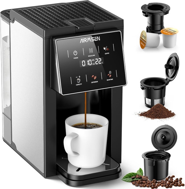 NEW Coffee Maker w/built-in Grinder Single Serve