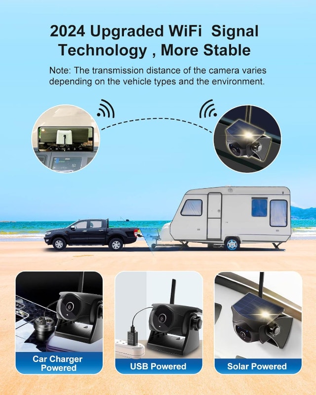 NEW Solar Magnetic Waterproof Rear/Front Night Vision Camera - photo 2