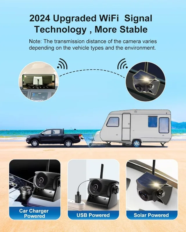 NEW Solar Magnetic Waterproof Rear/Front Night Vision Camera - photo 2