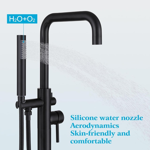 NEW Floor Mounted Freestanding Bathtub Faucet w/ Handheld Shower - photo 4