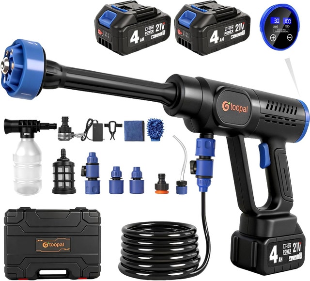 NEW 1100PSI Pressure Power Washer Cordless Brushless 2 batteries