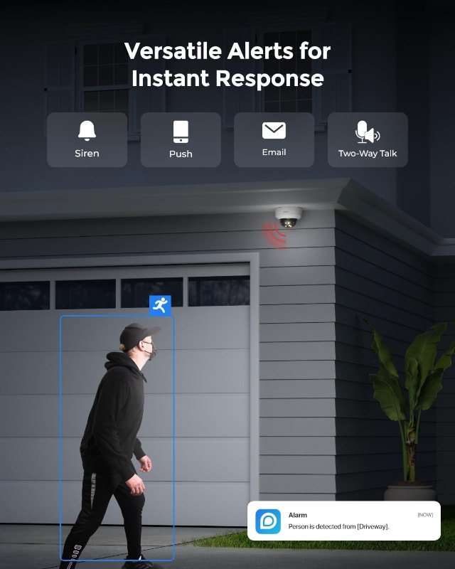 NEW Panoramic Dual-Lens UHD POE Night Vision Security Camera - photo 3