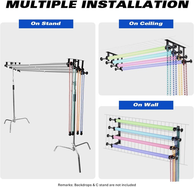 Photography Backdrop 4 Roller System 118” Steel - photo 2