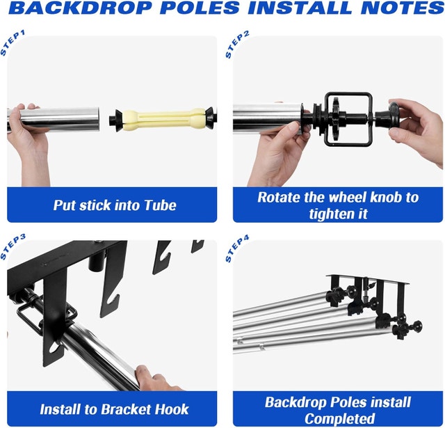Photography Backdrop 4 Roller System 118” Steel - photo 3