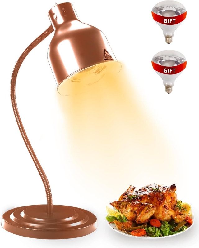 NEW Food Heat Lamp for Catering & Buffet Rapid Heating + 3 bulbs