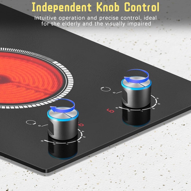 NEW 2 Burner Electric Cooktop Countertop Stove Top 12” w/Timer - photo 2