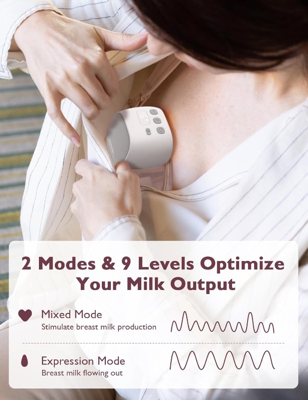 NEW Momcozy S9 2-pack Hands Free Breast Pumps 2 Modes 9 Levels - photo 5