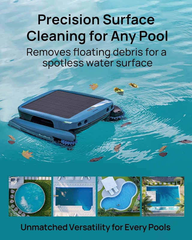 NEW Solar Pool Skimmer Surface Cleaning Robot - photo 5