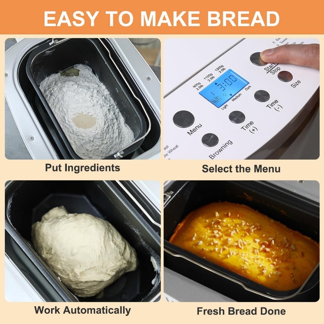 Brand new 14-in-1 Bread Maker Machine w/ Fruit & Nut Dispenser - photo 3