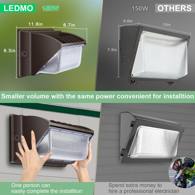 NEW Wall Pack Light 150w Waterproof Outdoor Wall Mount 21000 lm - photo 5