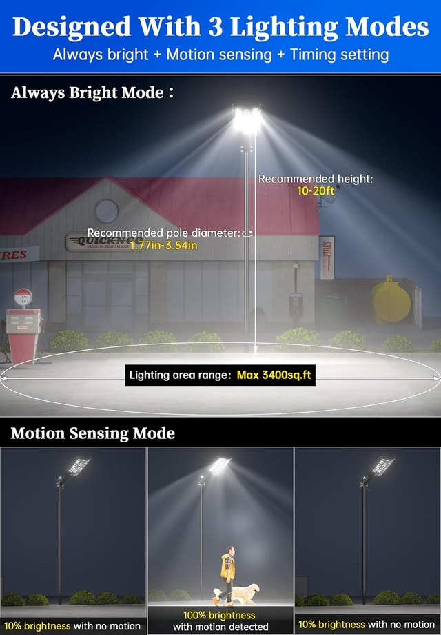 NEW Outdoor Solar Street Light Wide Angle 680000 LM - photo 2
