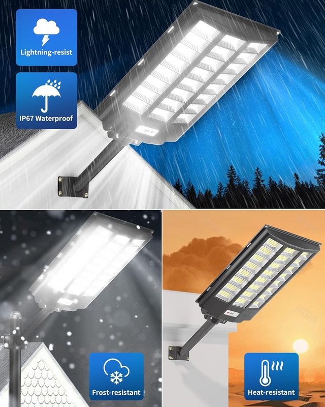 NEW Outdoor Solar Street Light Wide Angle 680000 LM - photo 4
