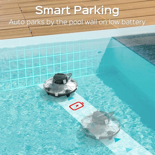 NEW Cordless Robotic Pool Vacuum 75 min Runtime, Self-Parking - photo 5