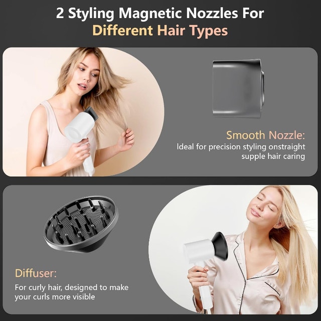 NEW High-Speed Plasma Ionic Hair Dryer, Low Noise Blow Dryer - photo 3