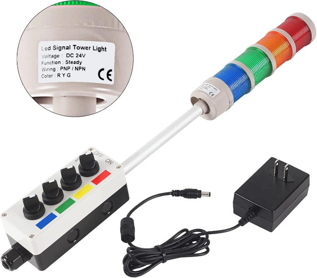 NEW Super Bright Stack LED Andon 6 ft Industrial Tower Lights - photo 3