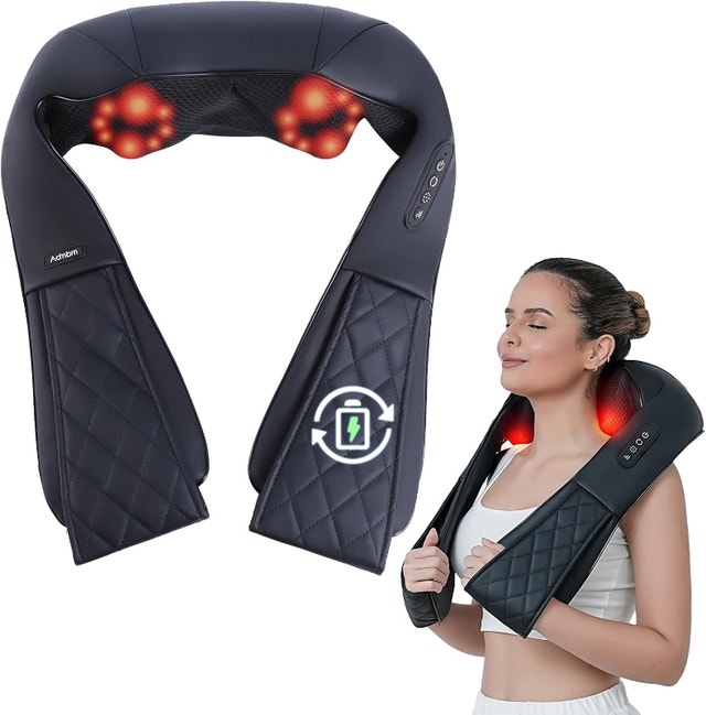 New Cordless Deep Tissue Shiatsu Back & Neck Massager w/ Heat