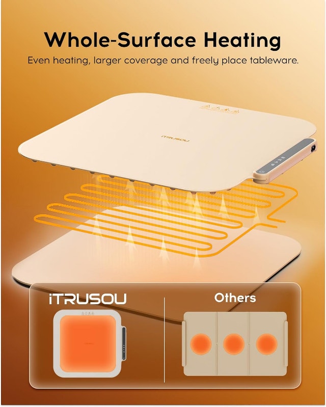 NEW Electric Food Warming Tray Portable Foldable 3 Temp settings - photo 3