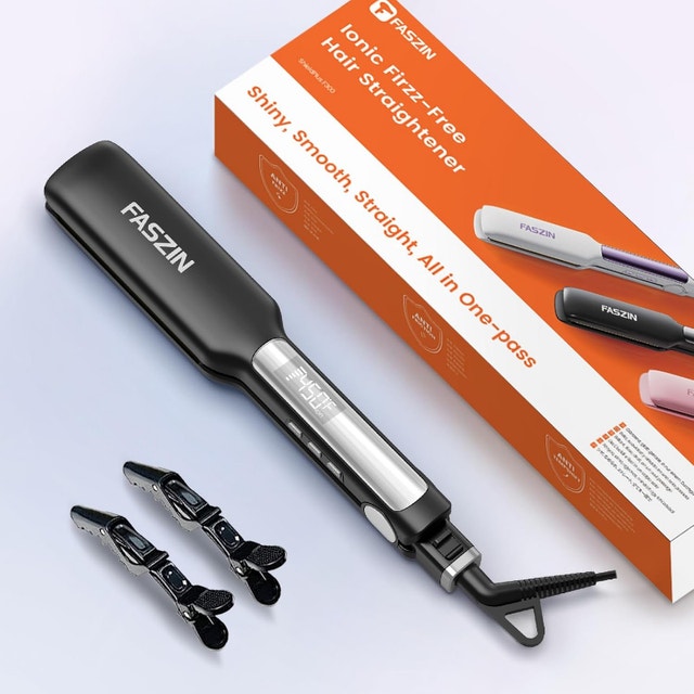 NEW 1.65” Wide Titanium Negative Ion Flat Iron Hair Straightener