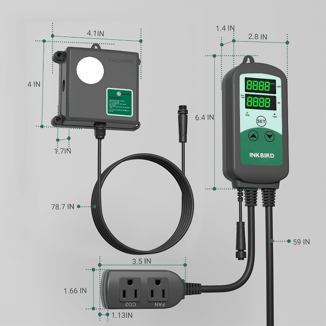 NEW Smart CO2 Carbon Dioxide Controller w/Alarms 2 Outlets & Fan - photo 2