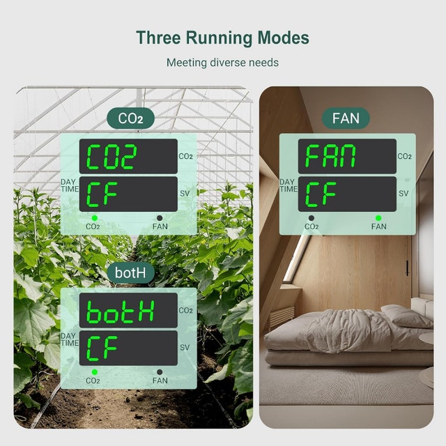 NEW Smart CO2 Carbon Dioxide Controller w/Alarms 2 Outlets & Fan - photo 5