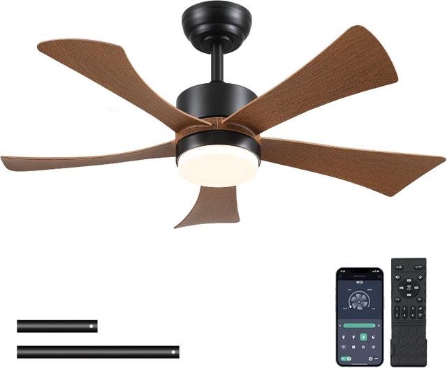 NEW 42 Inch Ceiling Fan w/ Dimmable Lights & Remote/APP Control