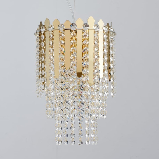 NEW Crystal Mini Chandelier 9.6-inch 3-Lights