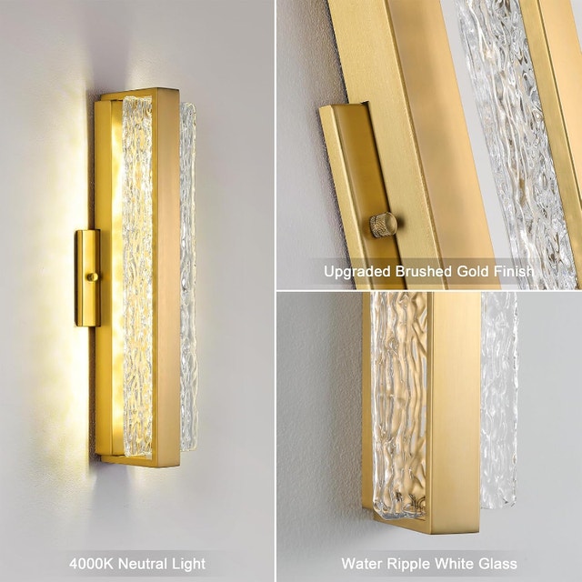 NEW Indoor Wall Sconce 18” 4000K Stepless Dimming, Ripple Effect - photo 4