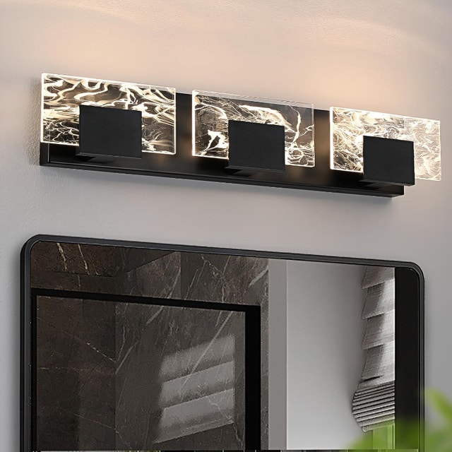 NEW Vanity Light 24” Matte Black Acrylic 3000K, Smoke Effect - photo 2