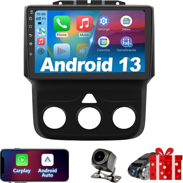 BRAND NEW Car Radio, GPS, Backup Camera Android 13 for Dodge Ram