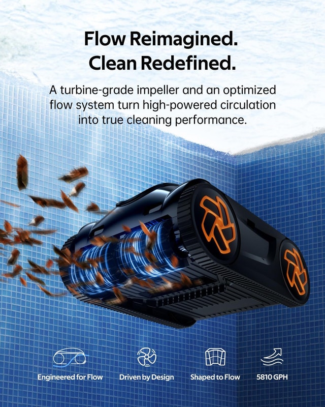 NEW Robotic Pool Cleaner Vacuum, Cordless Touch Screen Smart Nav - photo 2
