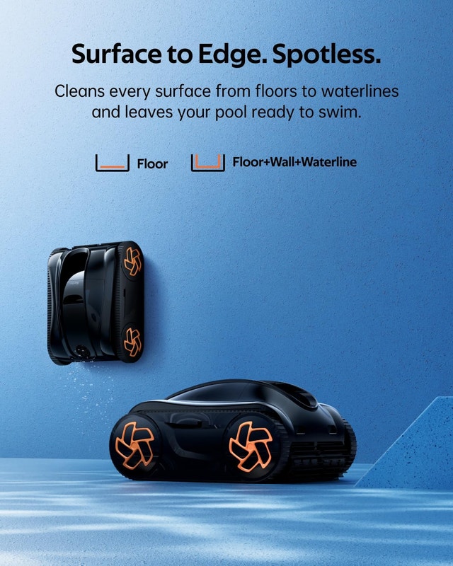 NEW Robotic Pool Cleaner Vacuum, Cordless Touch Screen Smart Nav - photo 5
