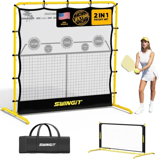 NEW Pickleball & Tennis Practice Rebounder Net 6’ Portable 2in1