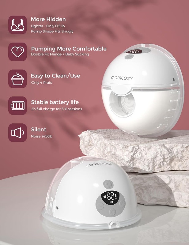 NEW Momcozy M5 Hands Free Wearable Portable Electric Breast Pump - photo 3