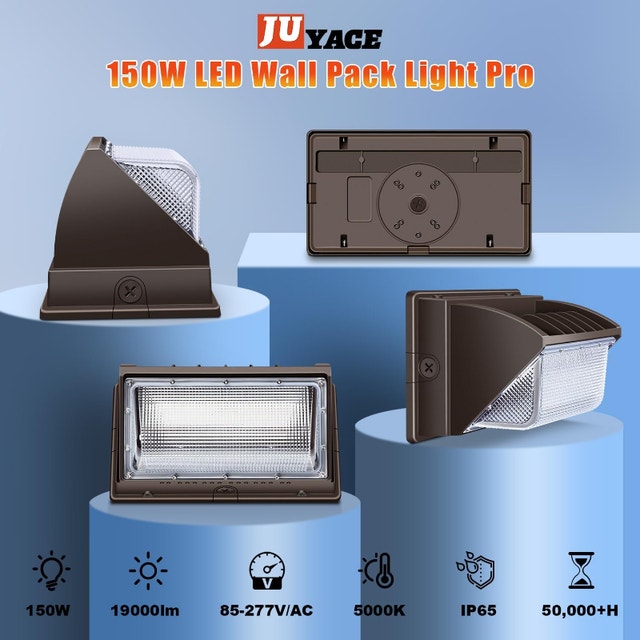 NEW Outdoor Security Wall Light 150W LED Dusk to Dawn IP65 5000K - photo 2