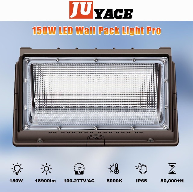NEW Outdoor Security Wall Light 150W LED Dusk to Dawn IP65 5000K - photo 4