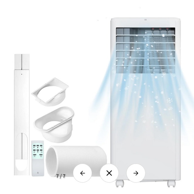 NEW 8000 BTU Air Conditioner+Dehumidifier Up to 350 sq.ft. BLACK