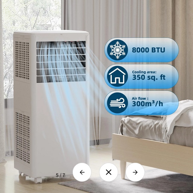 NEW 8000 BTU Air Conditioner+Dehumidifier Up to 350 sq.ft. BLACK - photo 4
