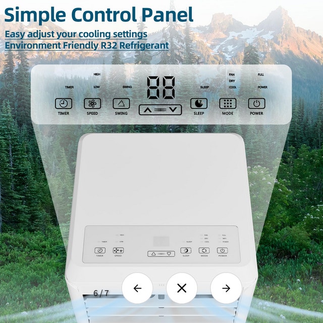 NEW 8000 BTU Air Conditioner+Dehumidifier Up to 350 sq.ft. BLACK - photo 5