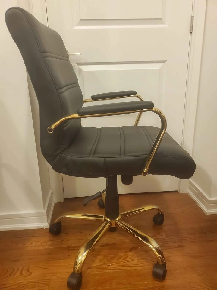 6 Modern Black & Gold Executive Office Chairs - photo 2