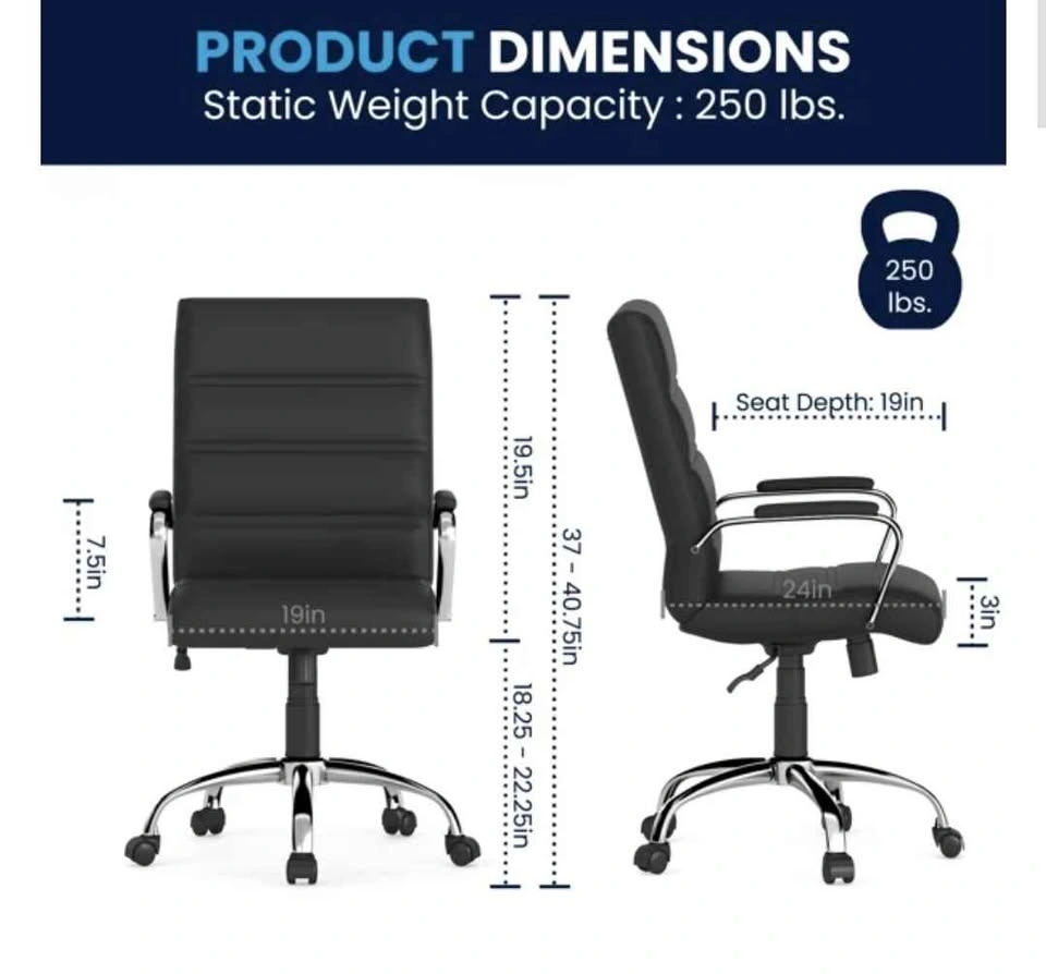 6 Modern Silver Executive Office Chairs - photo 3