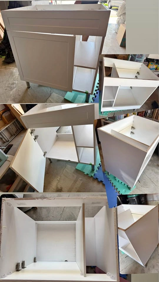 White base cabinet for washroom/kitchen/laundry - $30