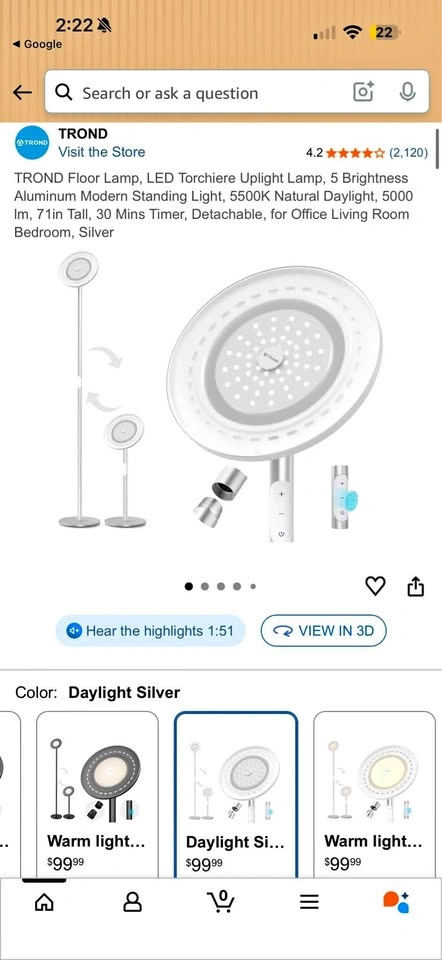 Trond floor lamp - $60 OBO