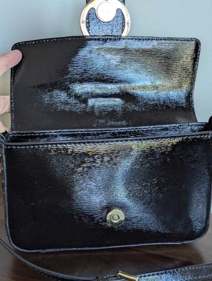 Michael Kors Black Patent Leather Crossbody Bag - photo 3