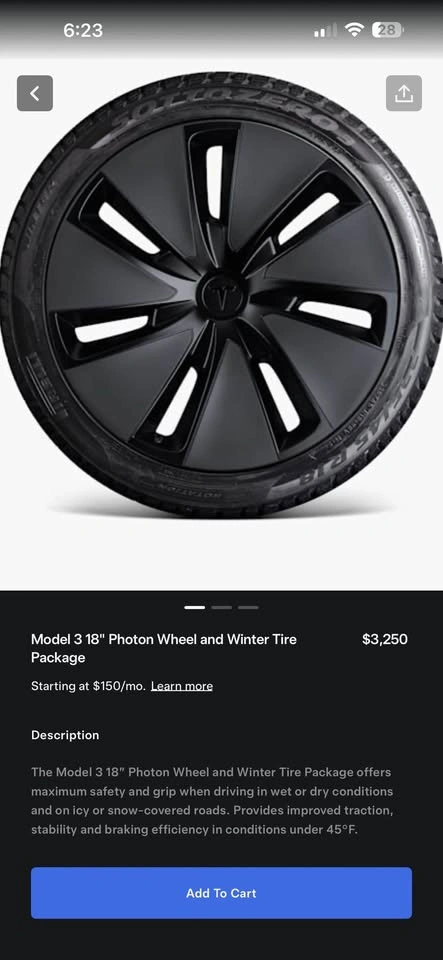 Tesla Model 3 Winter Tires OEM - photo 5